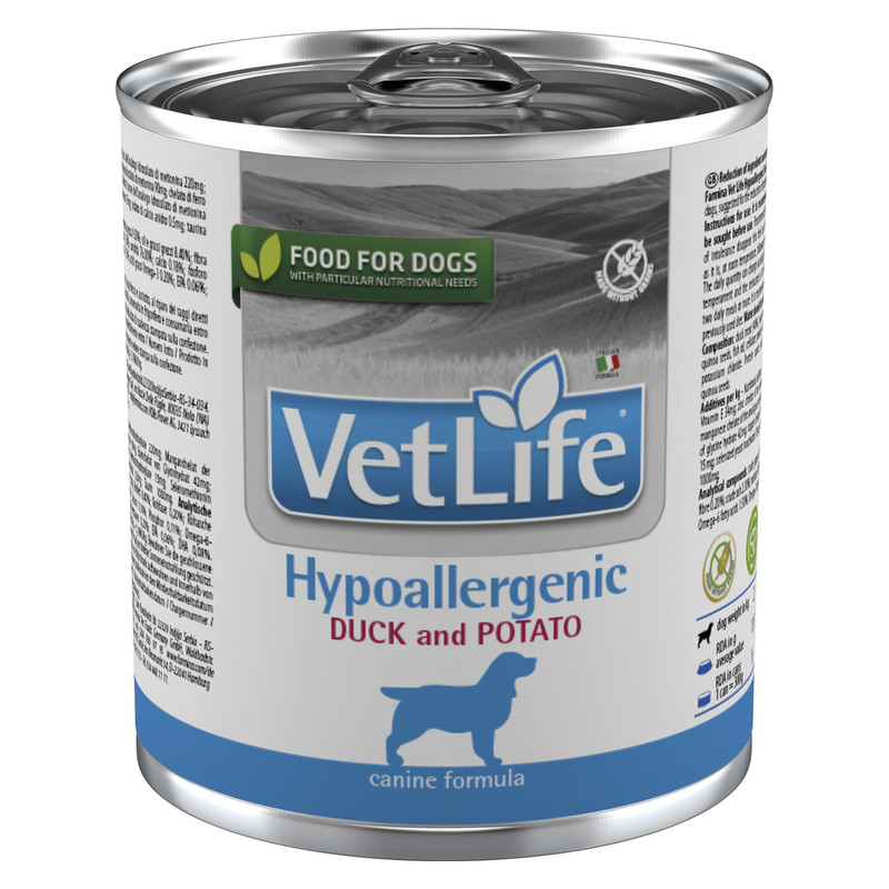 фото Консервы для собак farmina vet life hypoallergenic, утка, картофель, 300г