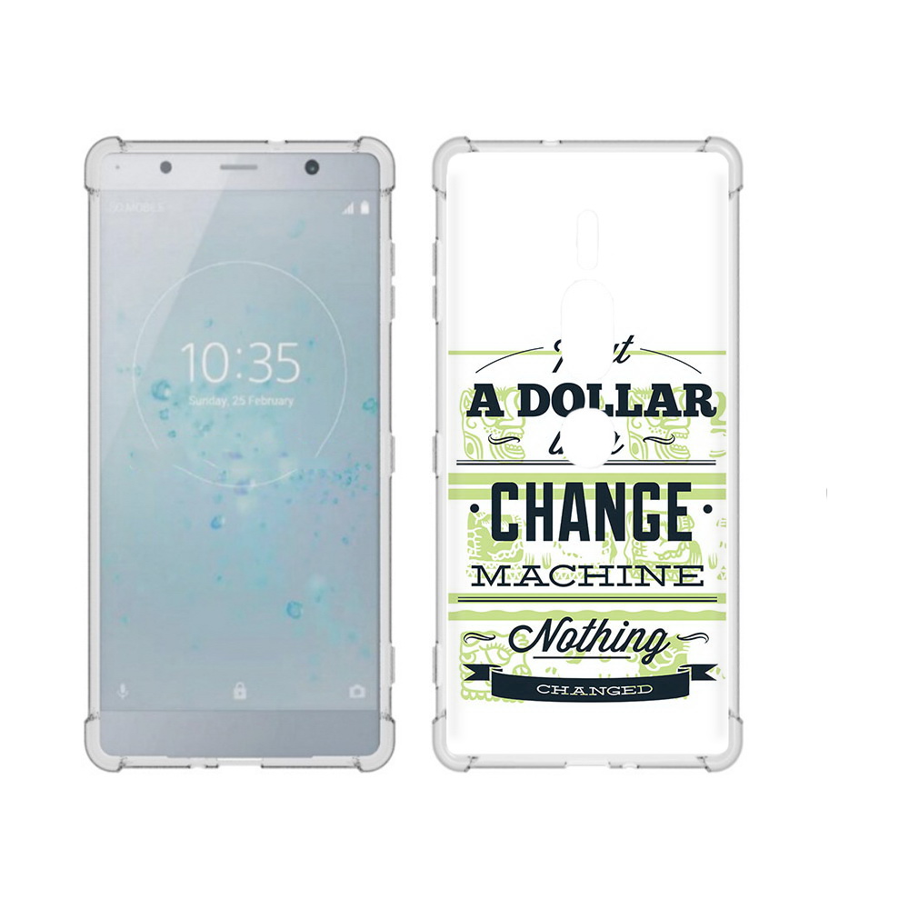 

Чехол MyPads Tocco для Sony Xperia XZ2 Premium доллар надпись, Прозрачный, Tocco