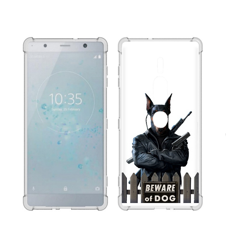 

Чехол MyPads Tocco для Sony Xperia XZ2 Premium доберман, Прозрачный, Tocco