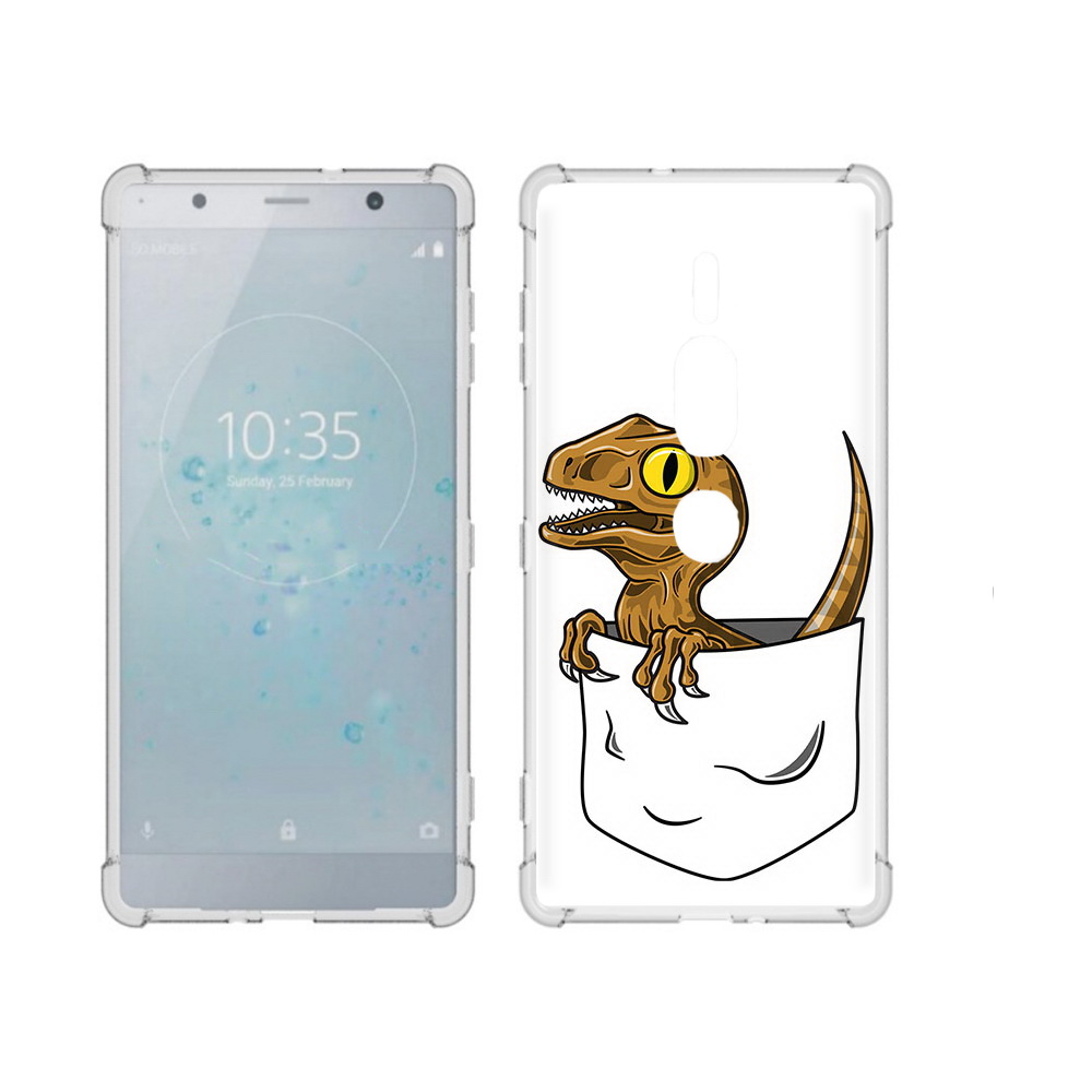 

Чехол MyPads Tocco для Sony Xperia XZ2 Premium динозавр в кармане, Прозрачный, Tocco