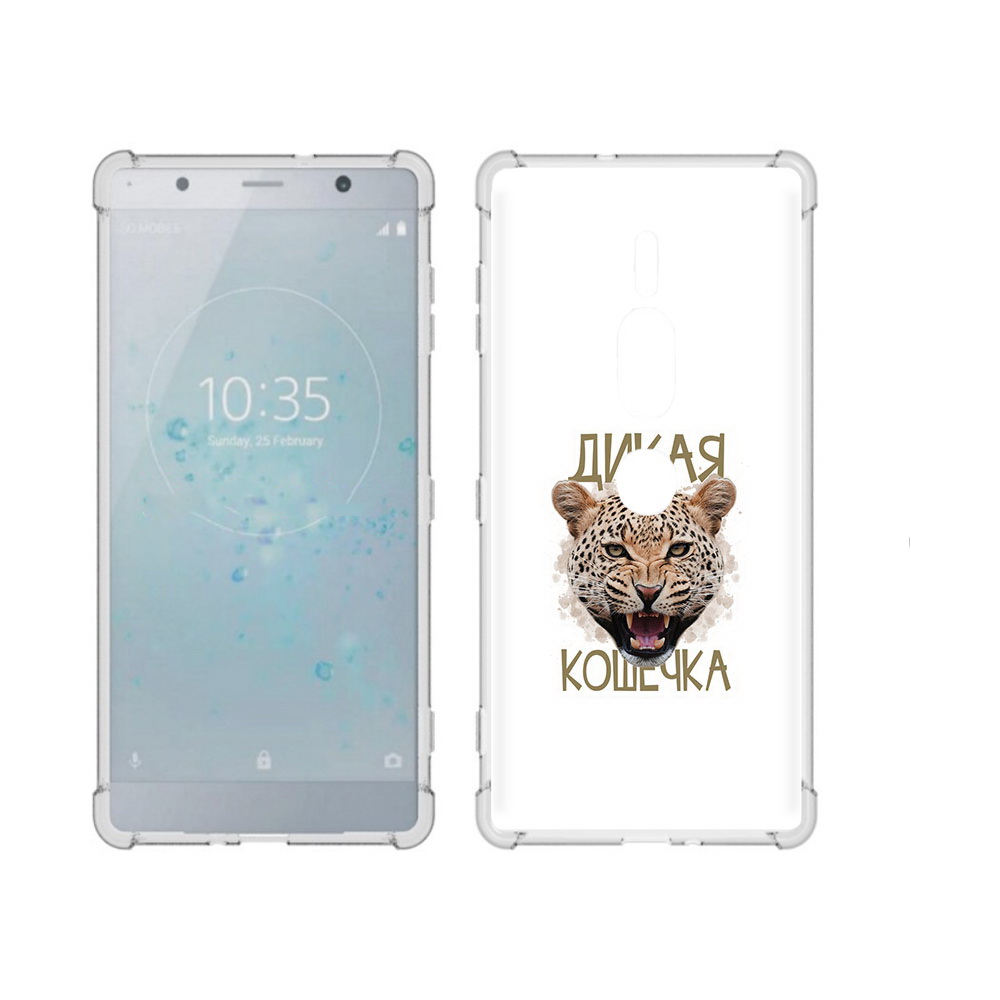 

Чехол MyPads Tocco для Sony Xperia XZ2 Premium дикая кошечка, Прозрачный, Tocco
