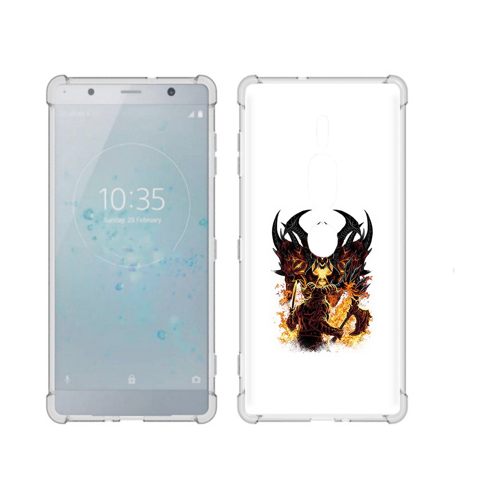 

Чехол MyPads Tocco для Sony Xperia XZ2 Premium демон shadow fiend, Прозрачный, Tocco