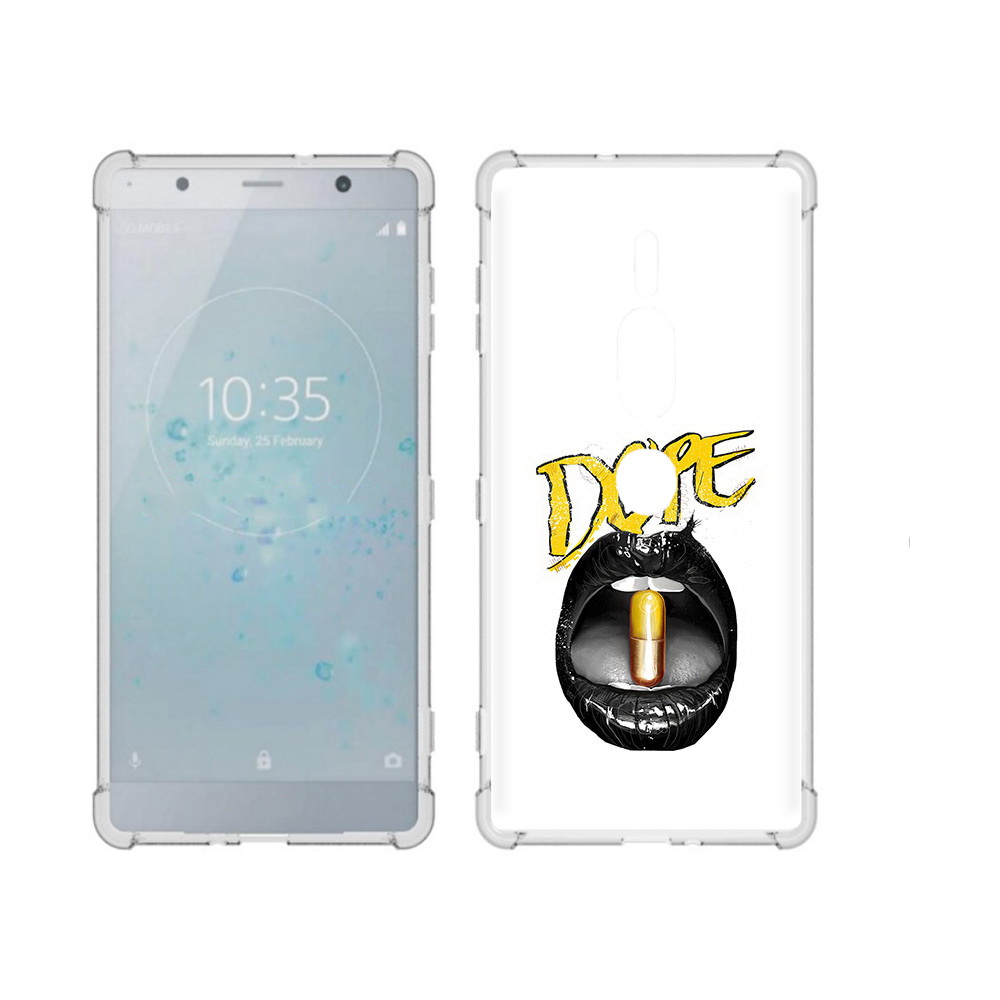 

Чехол MyPads Tocco для Sony Xperia XZ2 Premium губы, Прозрачный, Tocco