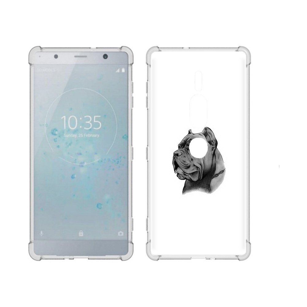 

Чехол MyPads Tocco для Sony Xperia XZ2 Premium грозный бульдог, Прозрачный, Tocco