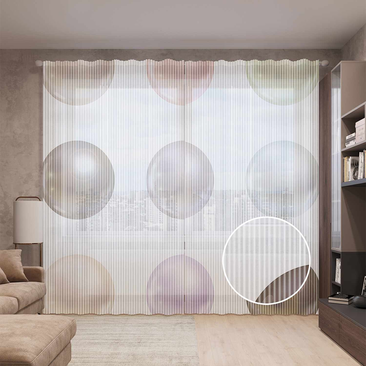 

Тюль вуаль на шторной ленте с принтом JoyArty "Блестящие жемчужины", 310х265 см, Блестящие жемчужины