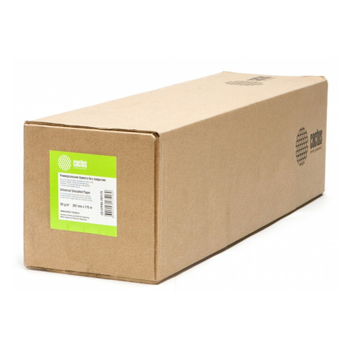 

Бумага Cactus CS-LFP80-297175, A3, 297мм х 175м, 80г/м2, инженерная, белый, 2 рулона в упа