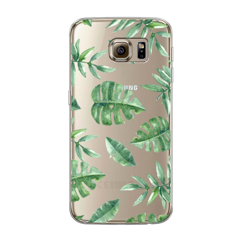 

Чехол Awog на Samsung Galaxy S6 edge "Нарисованные пальмовые листья", Зеленый, 24450-4
