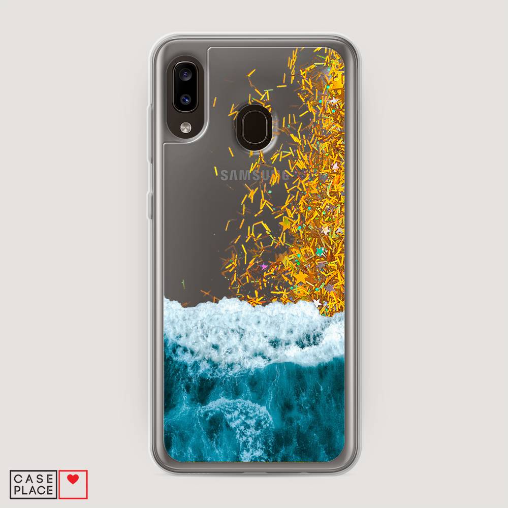 

Жидкий чехол с блестками "Морская пучина" на Samsung Galaxy A30, 27590-1