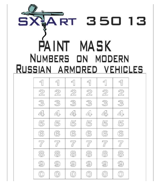 

35013SX Цифры на современную Российскую бронетехнику