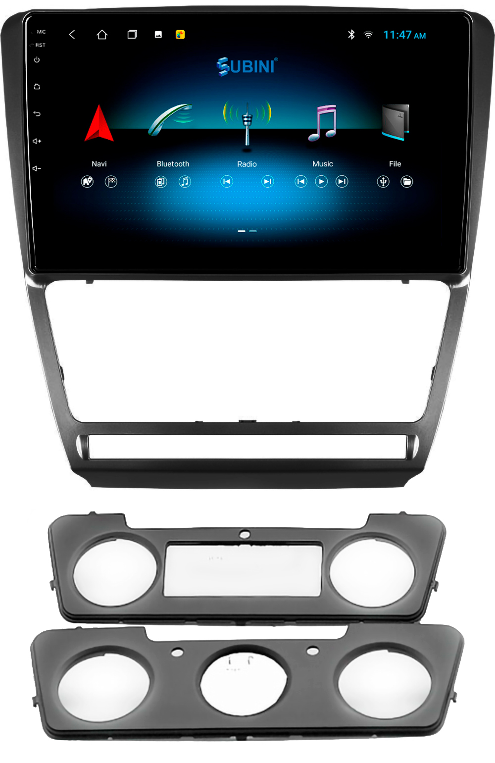 фото Автомагнитола для skoda octavia 2008-2013, 2/32 гб, android 10, ips 10', 2din, 4 ядра subini