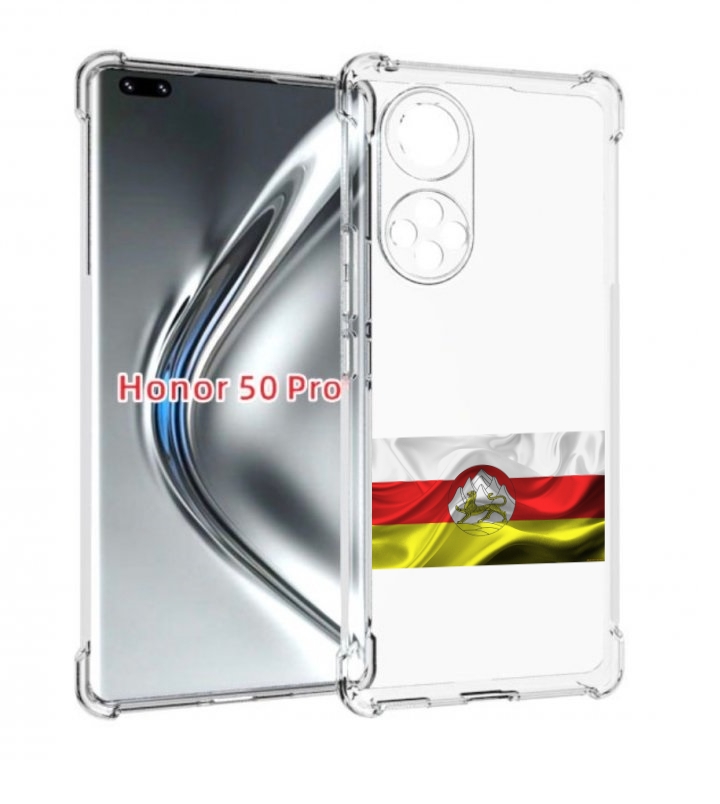 

Чехол бампер MyPads герб флаг южная осетия-1 для Honor 50, Прозрачный, Tocco