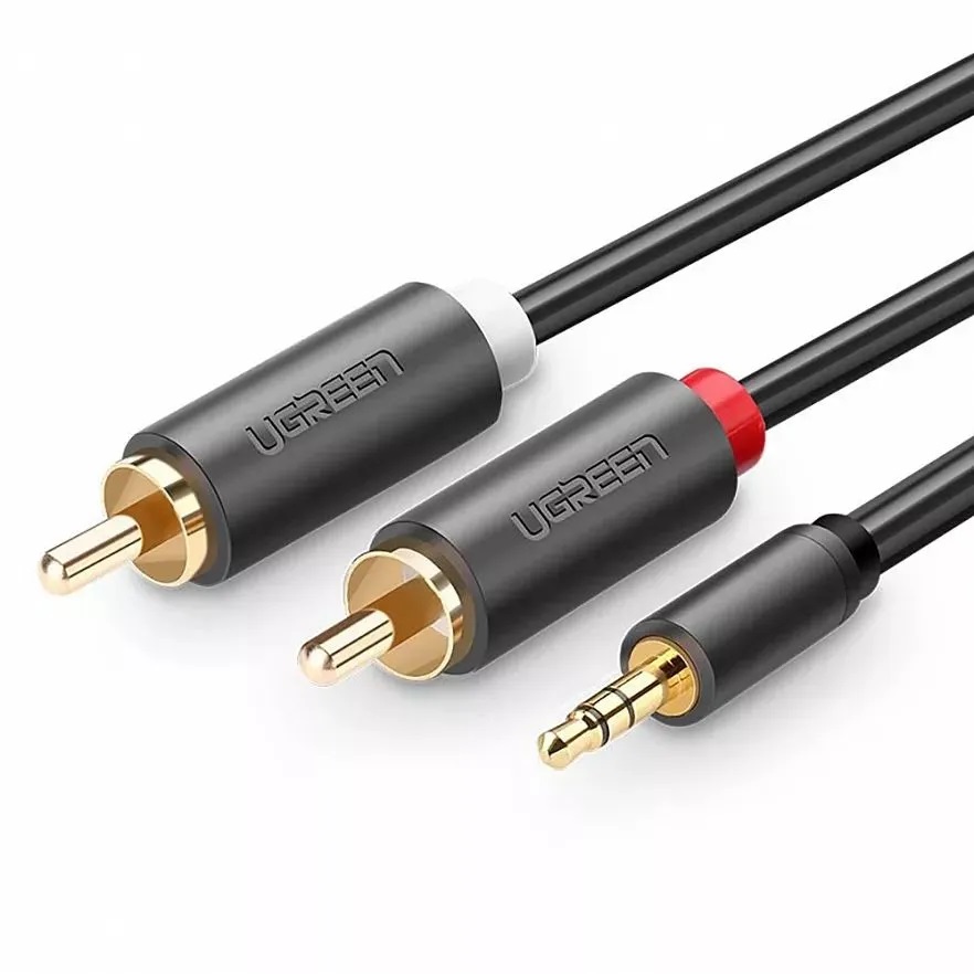 

Кабель uGreen 2RCA - Jack 3.5, 1.5м Gray, Серый, AV102