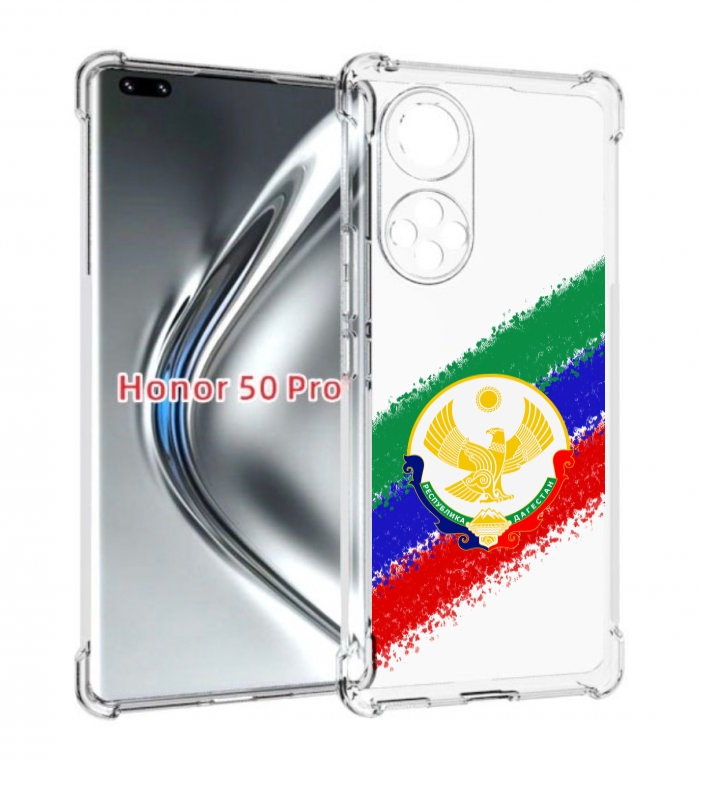 

Чехол бампер MyPads герб флаг Дагестана для Honor 50 Pro/, Прозрачный, Tocco