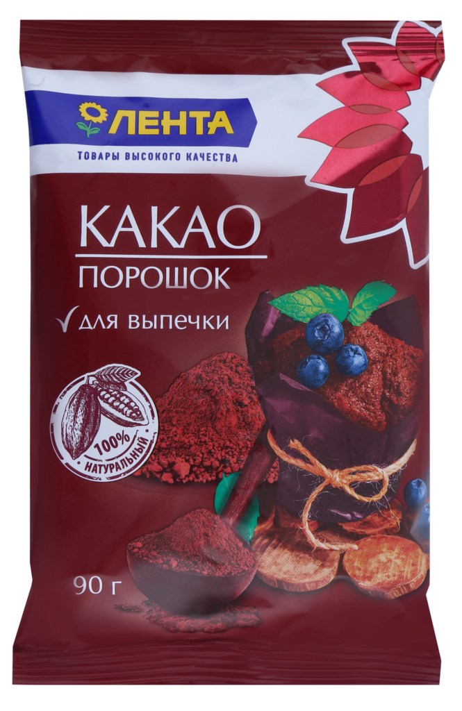 Какао-порошок Лента для выпечки 90 г