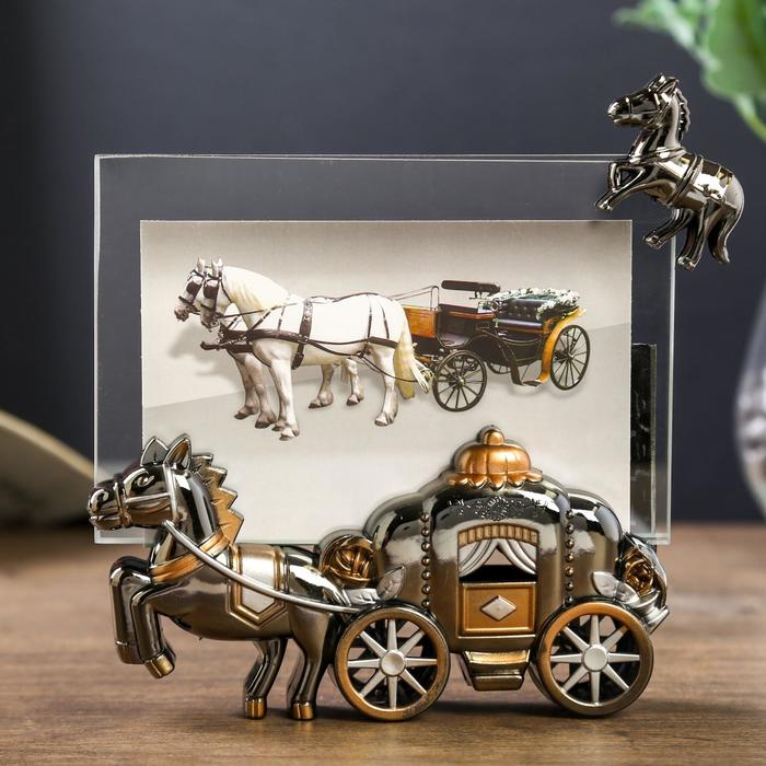 

Фоторамка пластик 10х15 см "Карета" 14,5х15х3,5 см, Прозрачный