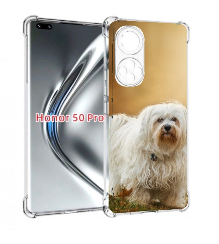 

Чехол бампер MyPads гаванскии бишон для Honor 50 Pro/Nov, Прозрачный, Tocco