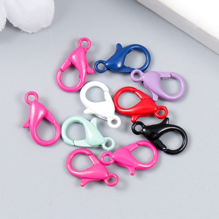 

Основа для брелока Арт Узор карабин металл Клик микс набор 10шт 0,9х1,4 см, 2шт., Разноцветный