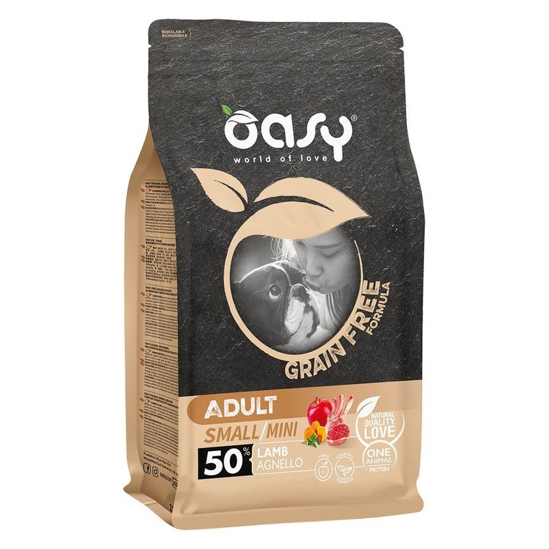 фото Сухой корм для собак oasy dry dog grain free adult small, ягненок, 0.8кг