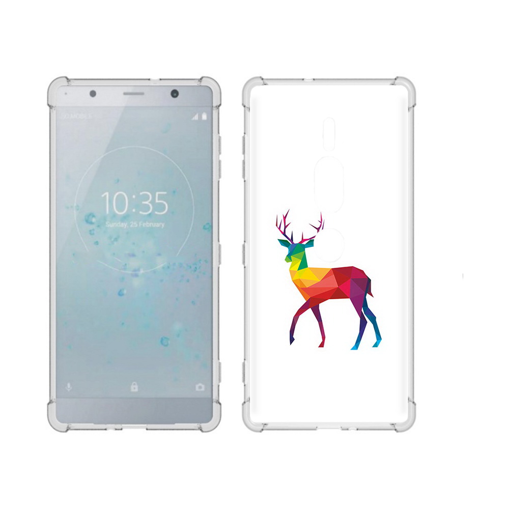 

Чехол MyPads Tocco для Sony Xperia XZ2 Premium геометрический олень, Прозрачный, Tocco