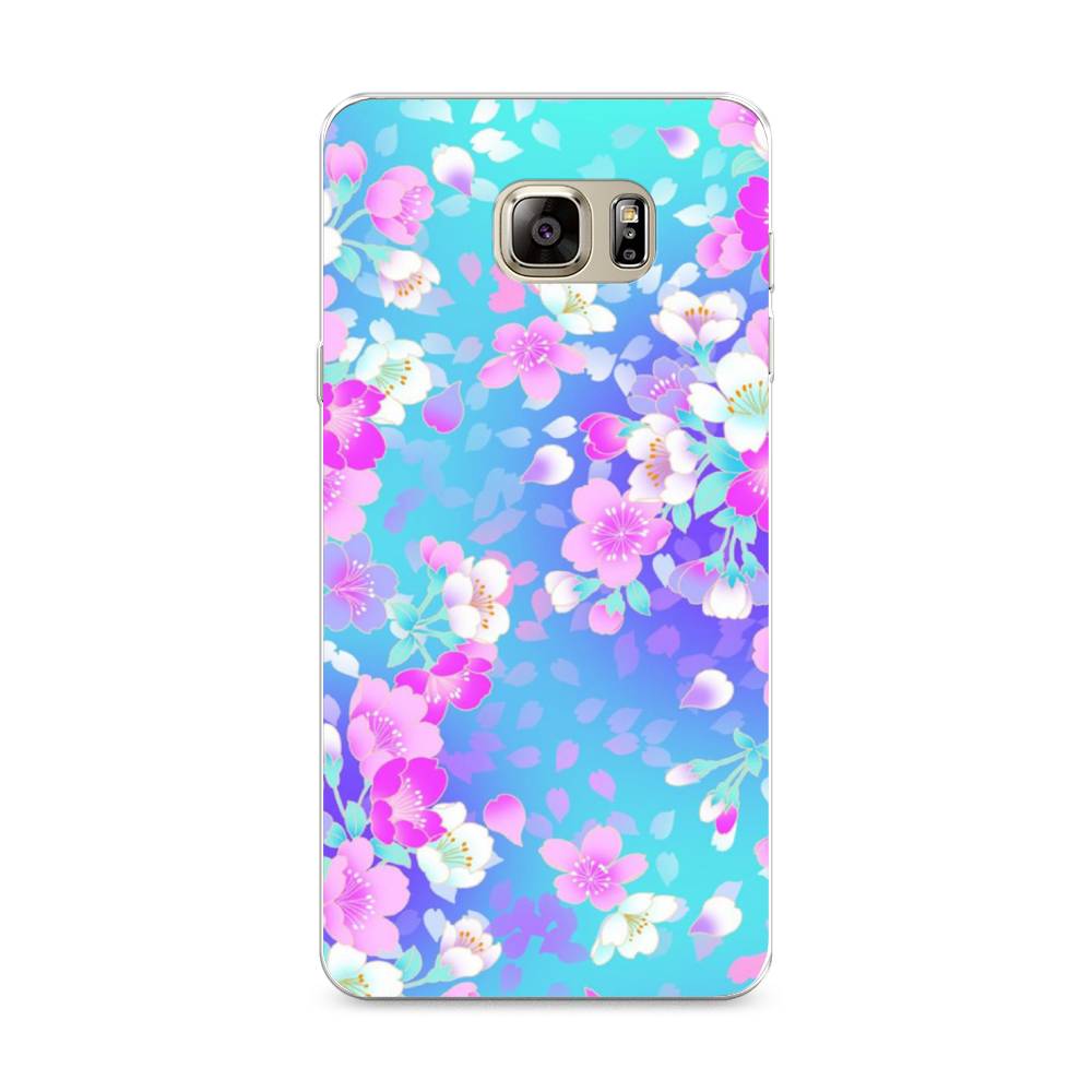 

Чехол Awog на Samsung Galaxy Note 5 / Самсунг Note 5 "Яблоневые цветы", Голубой;розовый;белый, 23550-8