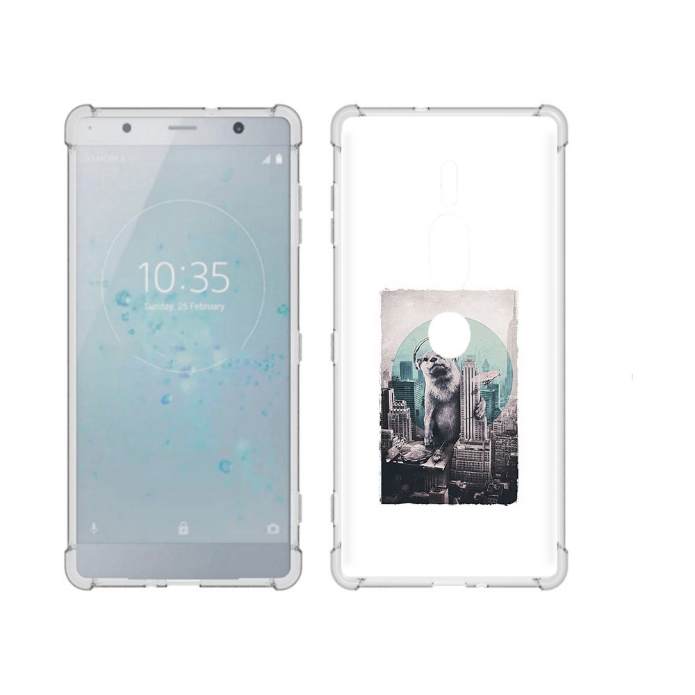 

Чехол MyPads Tocco для Sony Xperia XZ2 Premium выдра в городе, Прозрачный, Tocco