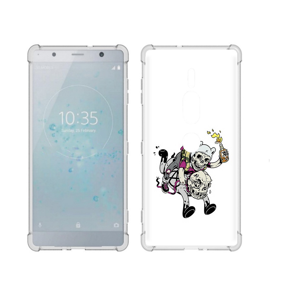 

Чехол MyPads Tocco для Sony Xperia XZ2 Premium время приключений скелеты, Прозрачный, Tocco