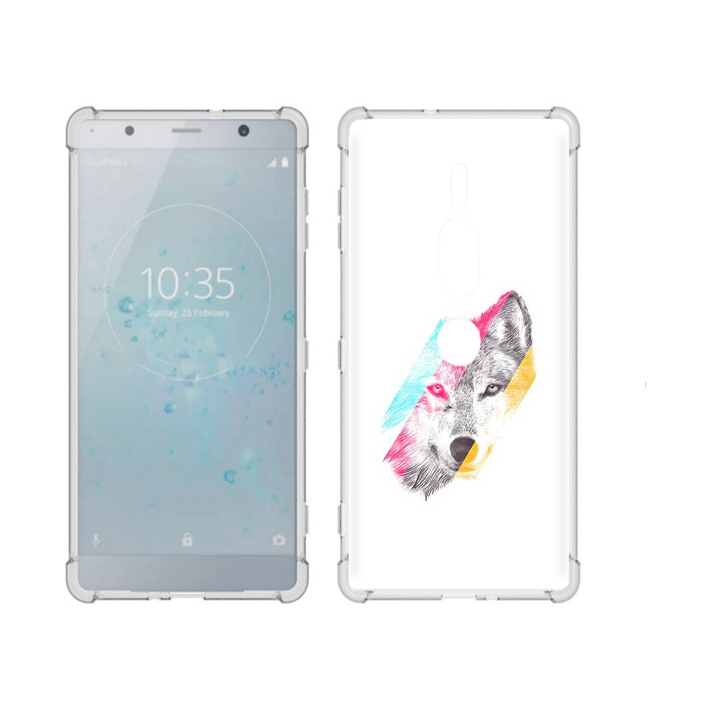 

Чехол MyPads Tocco для Sony Xperia XZ2 Premium волк градиент, Прозрачный, Tocco