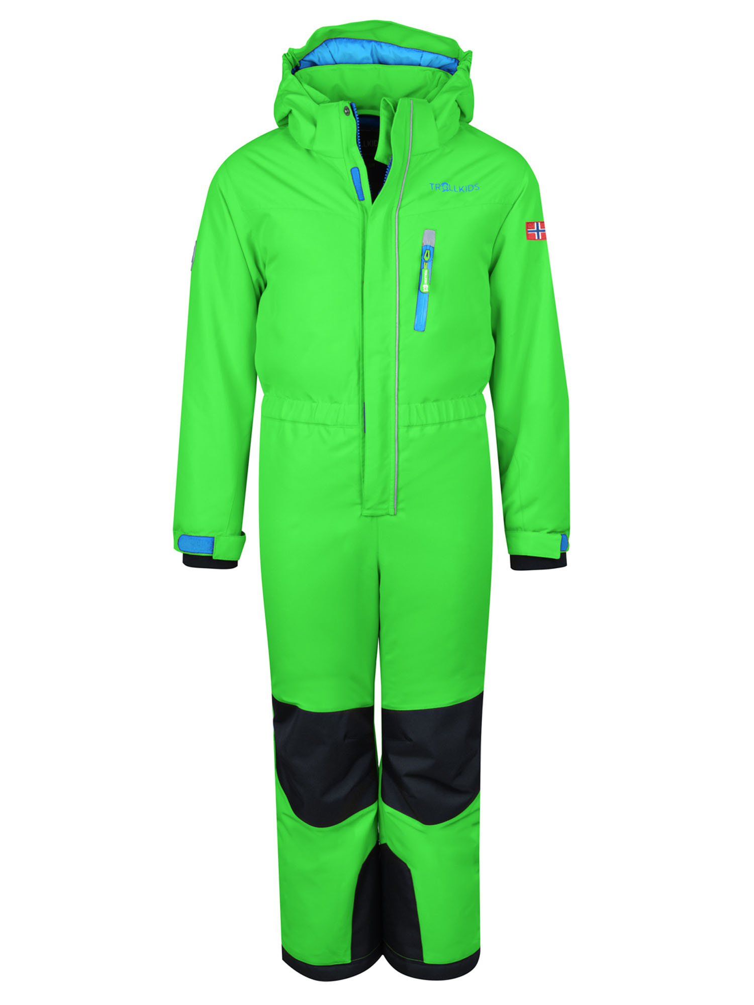 Комбинезон Горнолыжный Детский Trollkids Isfjord Snowsuit Bright Green/Med Blue (Рост:134)
