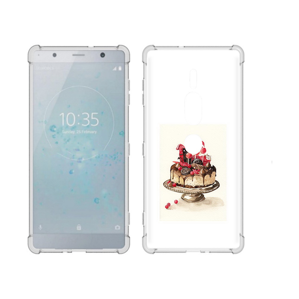 

Чехол MyPads Tocco для Sony Xperia XZ2 Premium вкусный торт, Прозрачный, Tocco