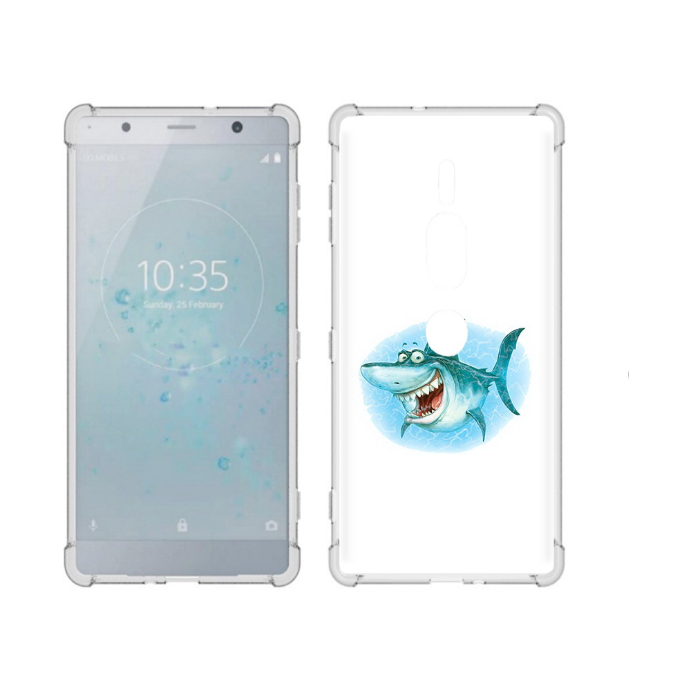 

Чехол MyPads Tocco для Sony Xperia XZ2 Premium веселая акула, Прозрачный, Tocco