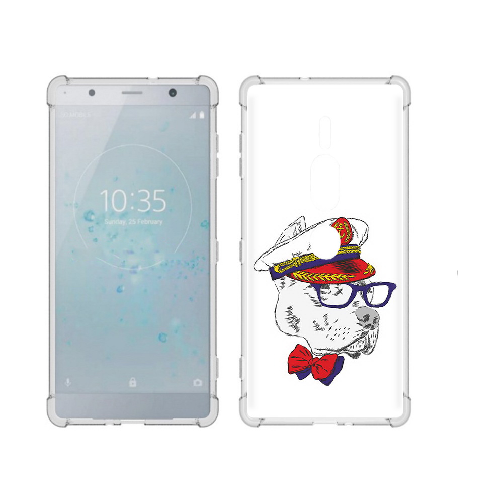

Чехол MyPads Tocco для Sony Xperia XZ2 Premium бульдог, Прозрачный, Tocco