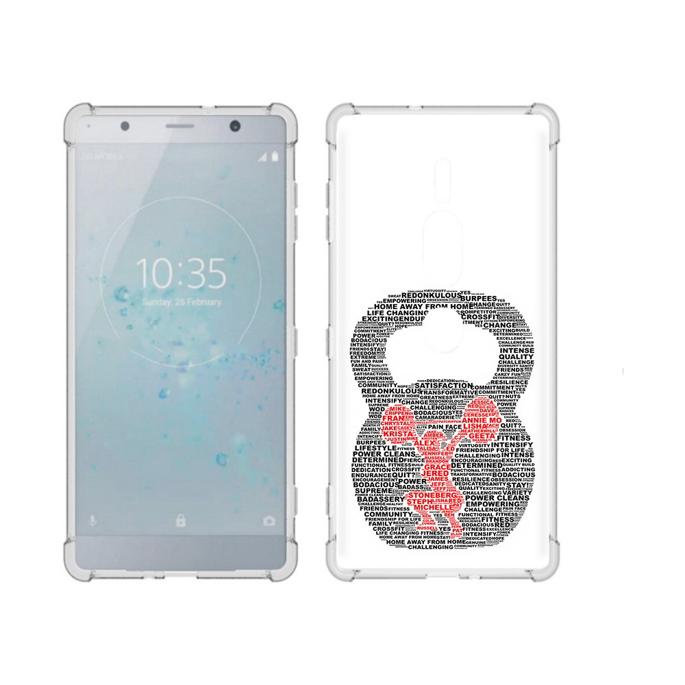 

Чехол MyPads Tocco для Sony Xperia XZ2 Premium бодибилдинг гиря из слов, Прозрачный, Tocco