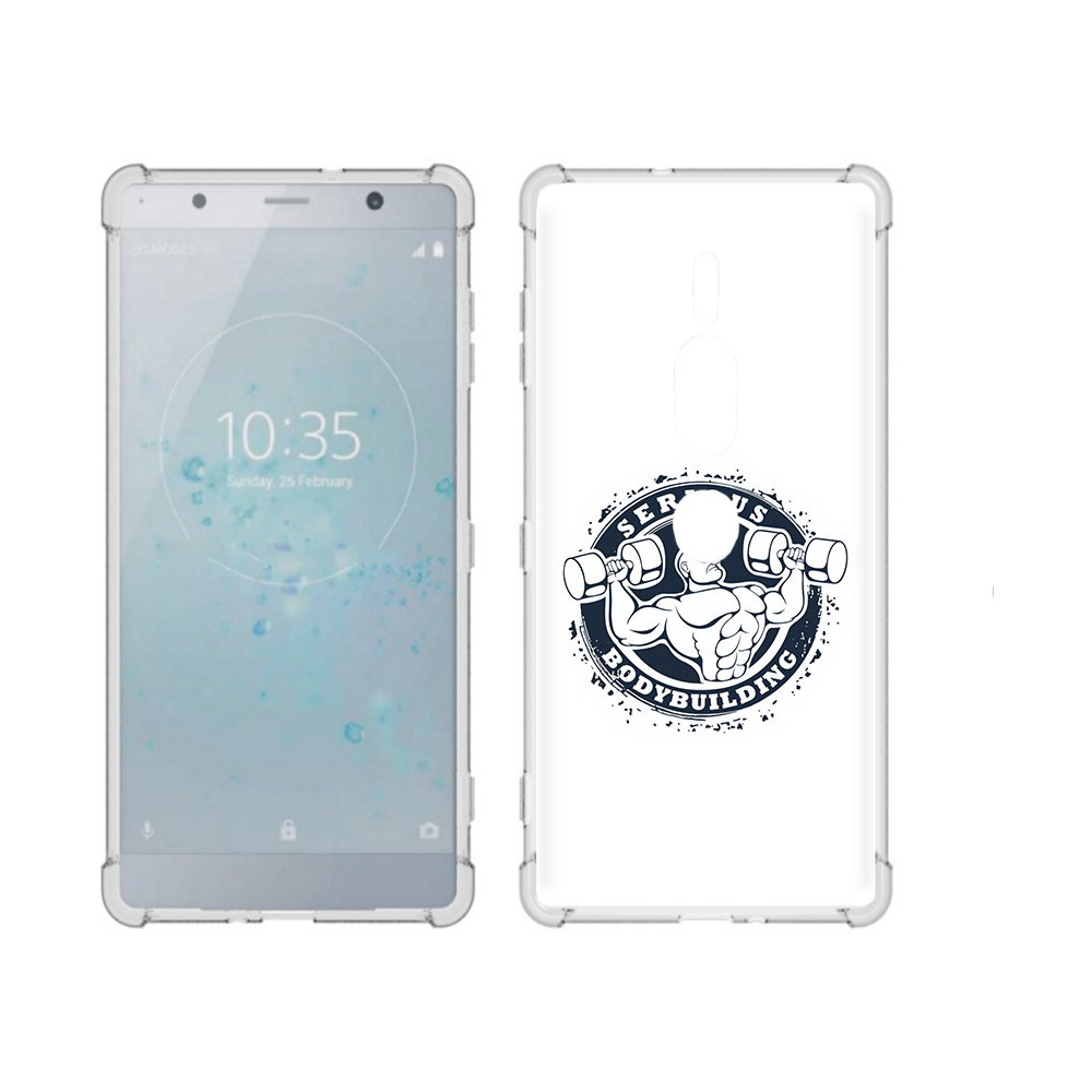 

Чехол MyPads Tocco для Sony Xperia XZ2 Premium бодибилдинг воля к победе, Прозрачный, Tocco