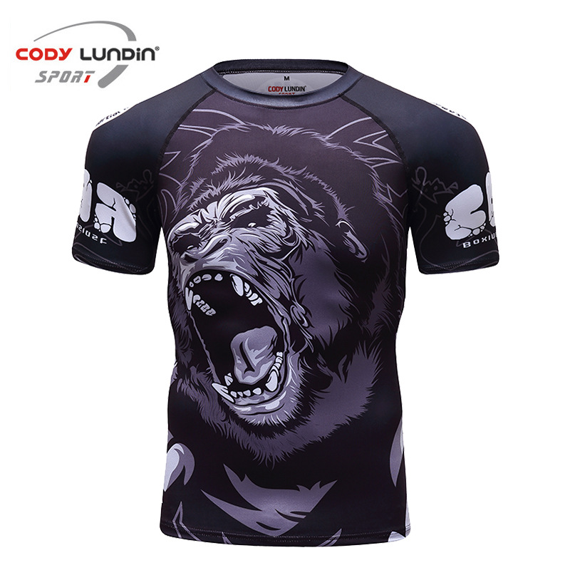 

Рашгард детский с коротким рукавом для ММА Cody Lundin CL16260 Gorilla (р. 10 лет), Черный, GORILLA