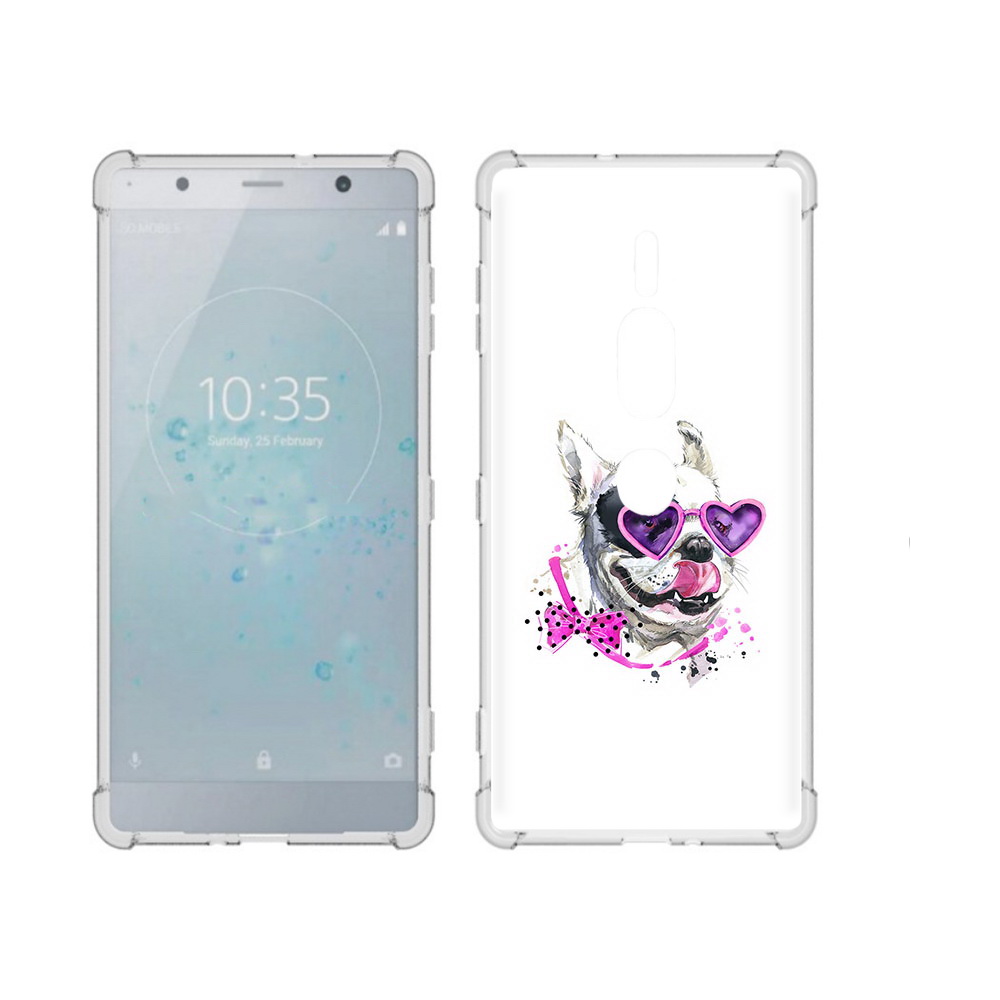

Чехол MyPads Tocco для Sony Xperia XZ2 Premium акварельный пёс, Прозрачный, Tocco