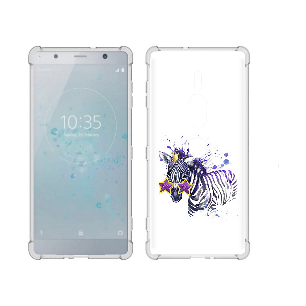 

Чехол MyPads Tocco для Sony Xperia XZ2 Premium акварельная зебра, Прозрачный, Tocco
