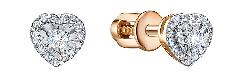 

Серьги из красного золота с бриллиантом Vesna jewelry 42012-159-46-00, 42012-159-46-00