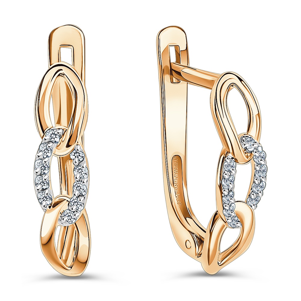 

Серьги из золота 585Gold 102011106, бриллиант, 102011106