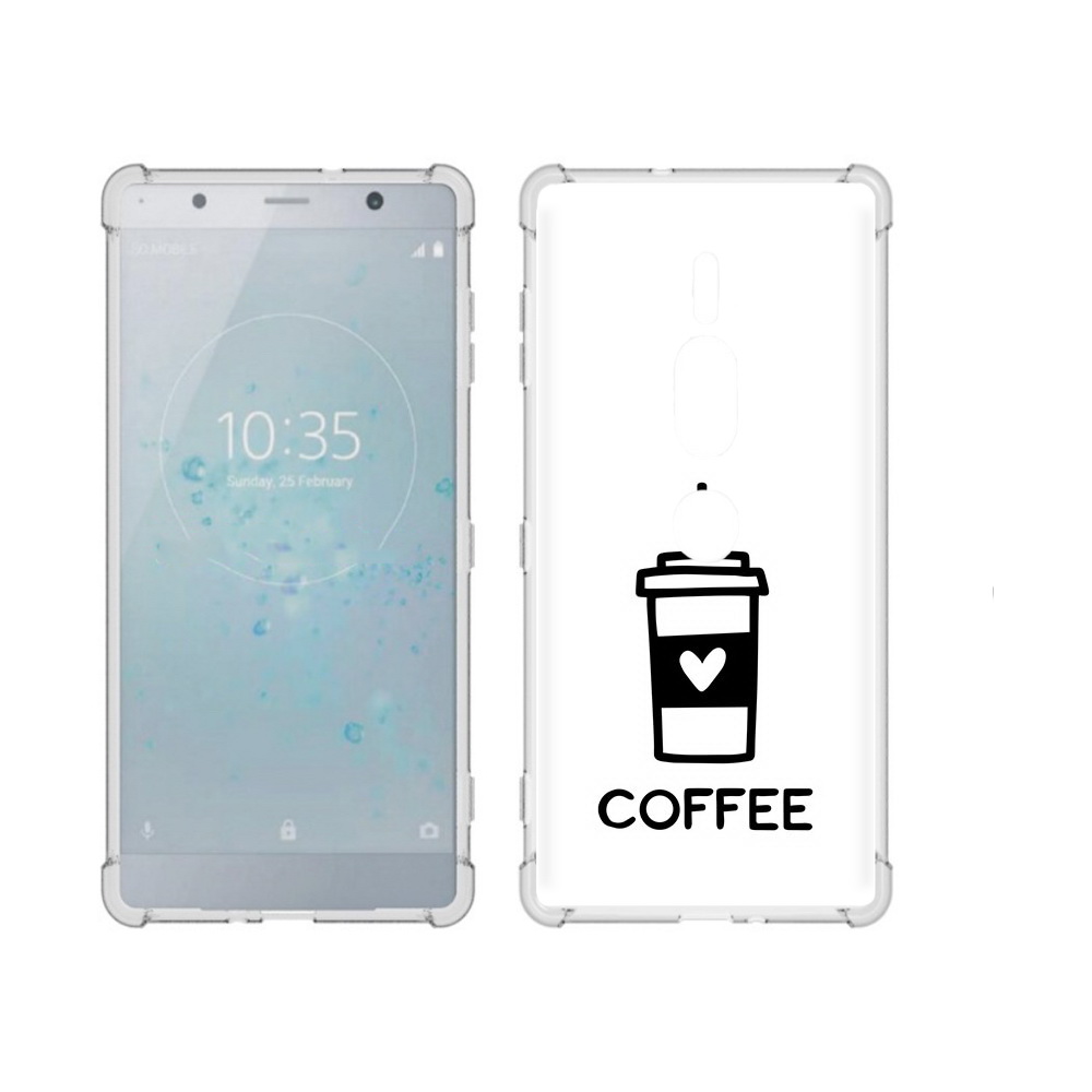 

Чехол MyPads Tocco для Sony Xperia XZ2 Premium Я люблю кофе, Прозрачный, Tocco