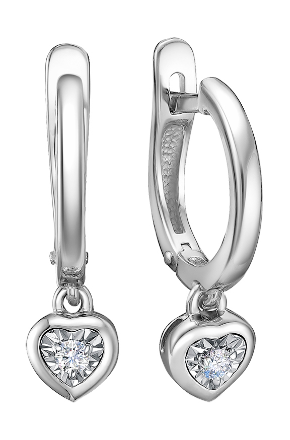 

Серьги из белого золота с бриллиантом Vesna jewelry 22011-259-00-00, 22011-259-00-00