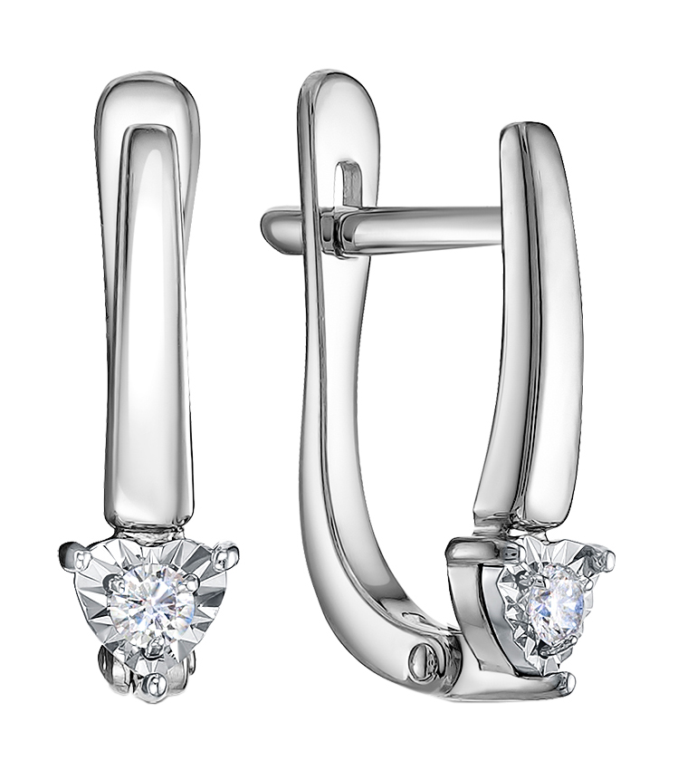 

Серьги из белого золота с бриллиантом Vesna jewelry 22010-259-00-00, 22010-259-00-00