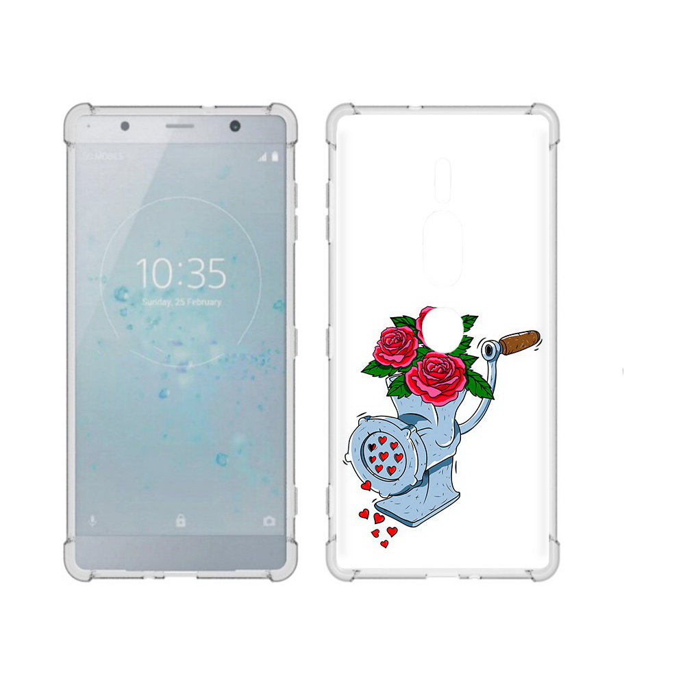 

Чехол MyPads Tocco для Sony Xperia XZ2 Premium Цветочные сердца, Прозрачный, Tocco