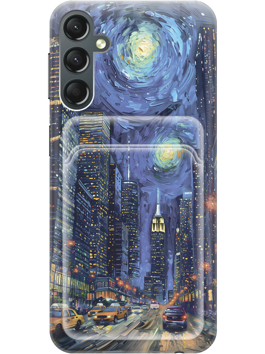 

Силиконовый чехол на Samsung Galaxy A24 с принтом с карманом для карты прозрачный 782682, Прозрачный;синий;черный, 769395610