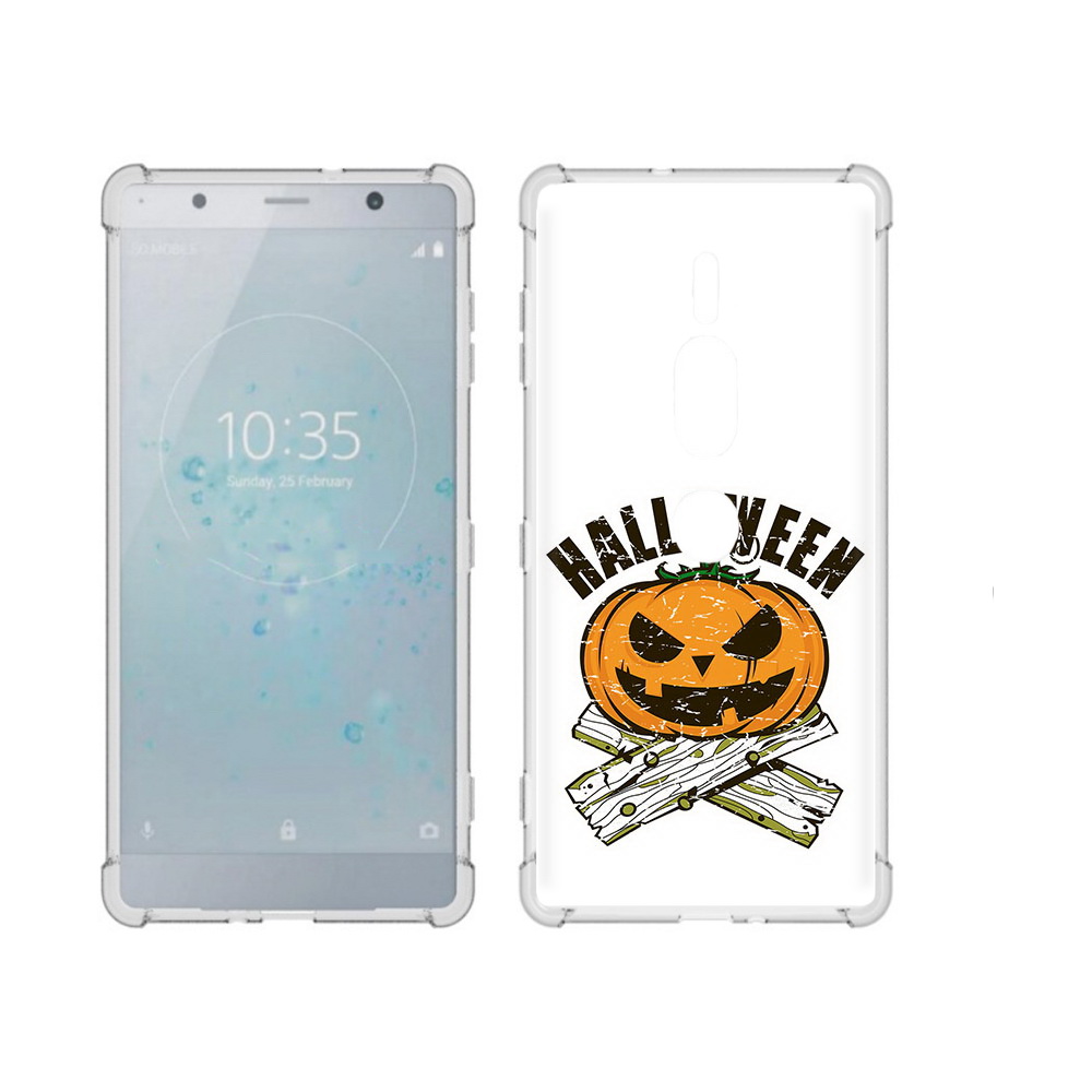

Чехол MyPads Tocco для Sony Xperia XZ2 Premium Хэллоуин доски тыква, Прозрачный, Tocco