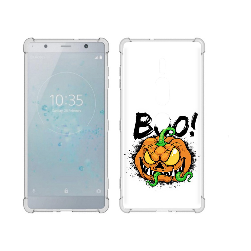 

Чехол MyPads Tocco для Sony Xperia XZ2 Premium Хэллоуин бу, Прозрачный, Tocco