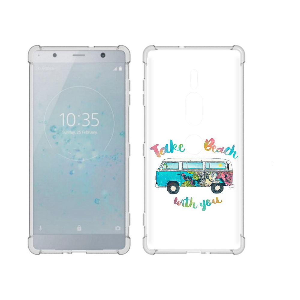 

Чехол MyPads Tocco для Sony Xperia XZ2 Premium Хиппи автобус, Прозрачный, Tocco
