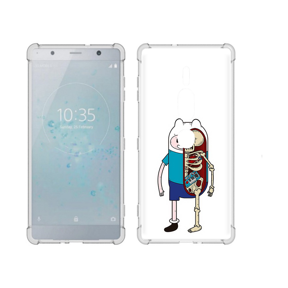 

Чехол MyPads Tocco для Sony Xperia XZ2 Premium Финн скелет, Прозрачный, Tocco