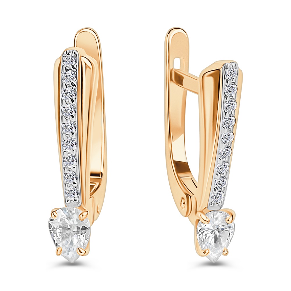 

Серьги из золота 585Gold 302007623, фианит, 302007623