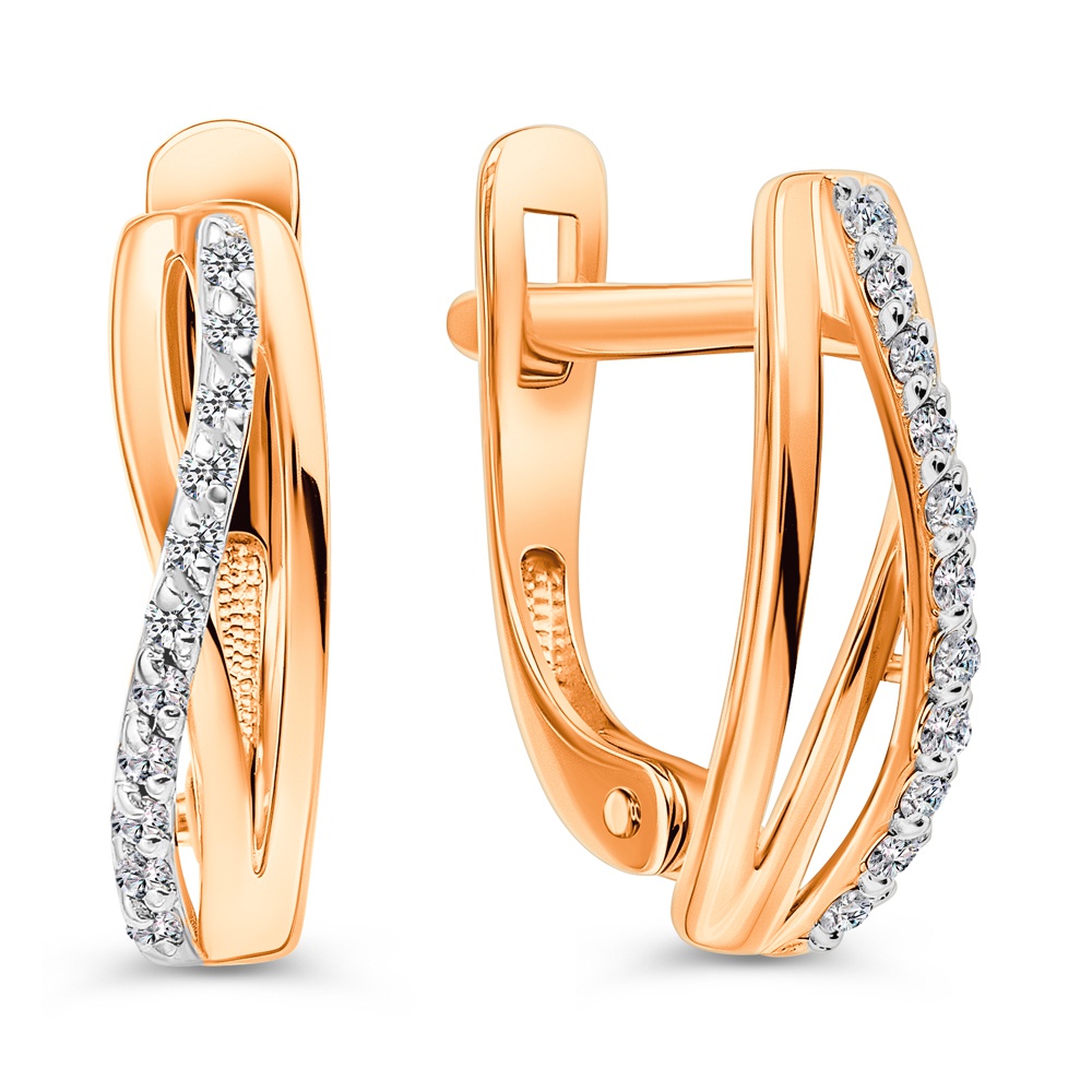 

Серьги из золота 585Gold 102011056, бриллиант, 102011056