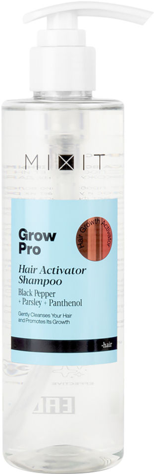 фото Шампунь-активатор роста волос mixit grow pro hair activator shampoo с черным перцем 250мл